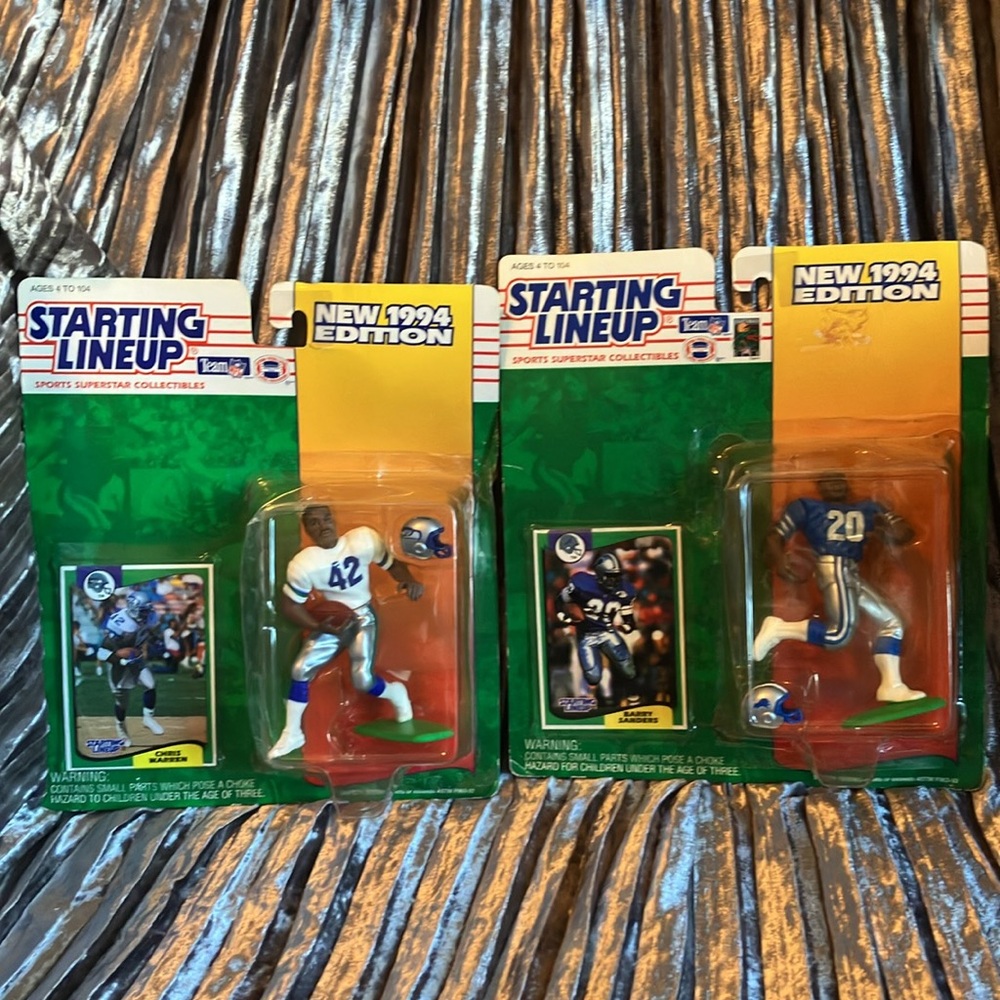 Starting Lineup Football Figures Lot - Montana, Aikman, Marino, Sanders, Warren - Picture 2 of 12
